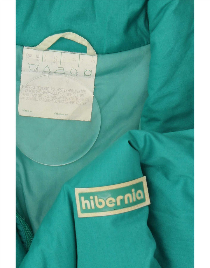Hibernia Womens Oversized Ski Jacket UK 14 Large Green Polyester