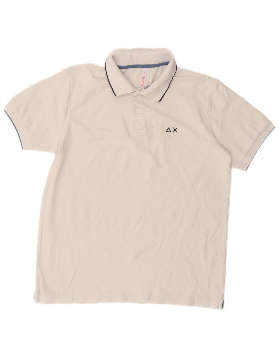 Sun68 Herre poloshirt Medium hvid bomuld