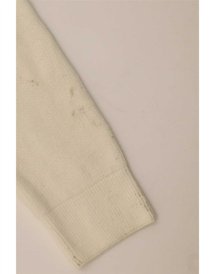 Marks & Spencer Womens Boat Neck Jumper Sweater UK 12 Medium White