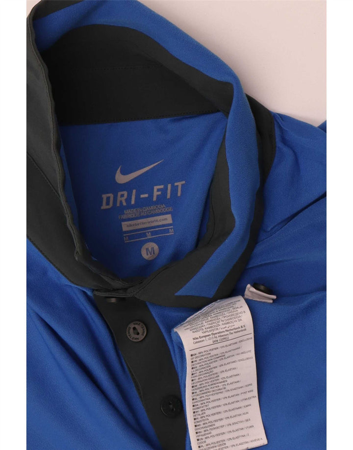 Ανδρικό μπλουζάκι Nike Dri Fit Polo Medium Blue Colorblock Πολυεστέρας