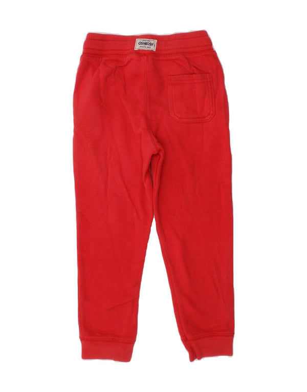 OSH KOSH Girls Tracksuit Trousers Joggers 3-4 Years Red Polyester