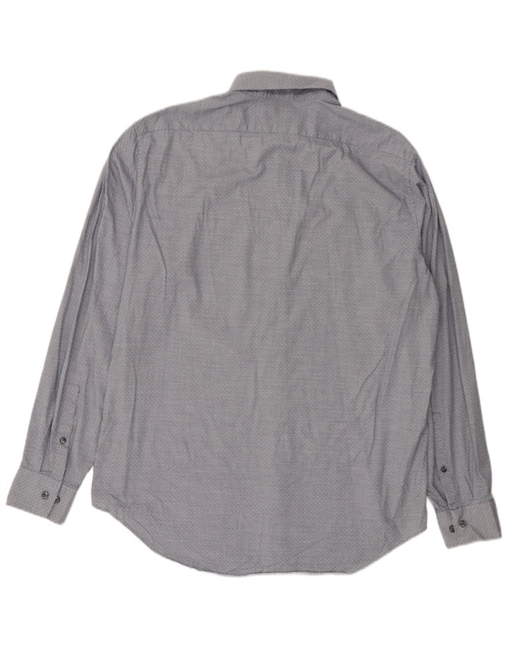 Calvin Klein Herren-Slim-Fit-Hemd, groß, marineblau, geometrisch