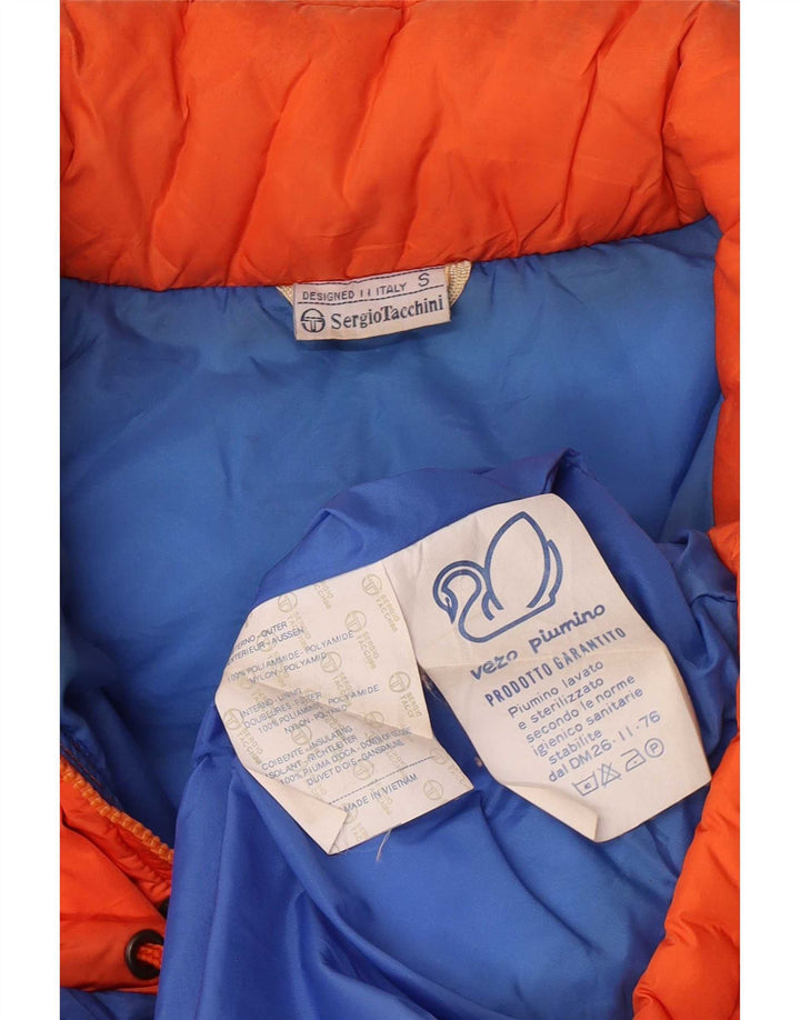 Sergio Tacchini Veste matelassée à capuche pour homme UK 36 Small Orange Polyamide