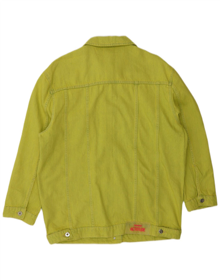 TWINSET Dame Oversized denimjakke UK 10 Lille Grøn Bomuld Moderne