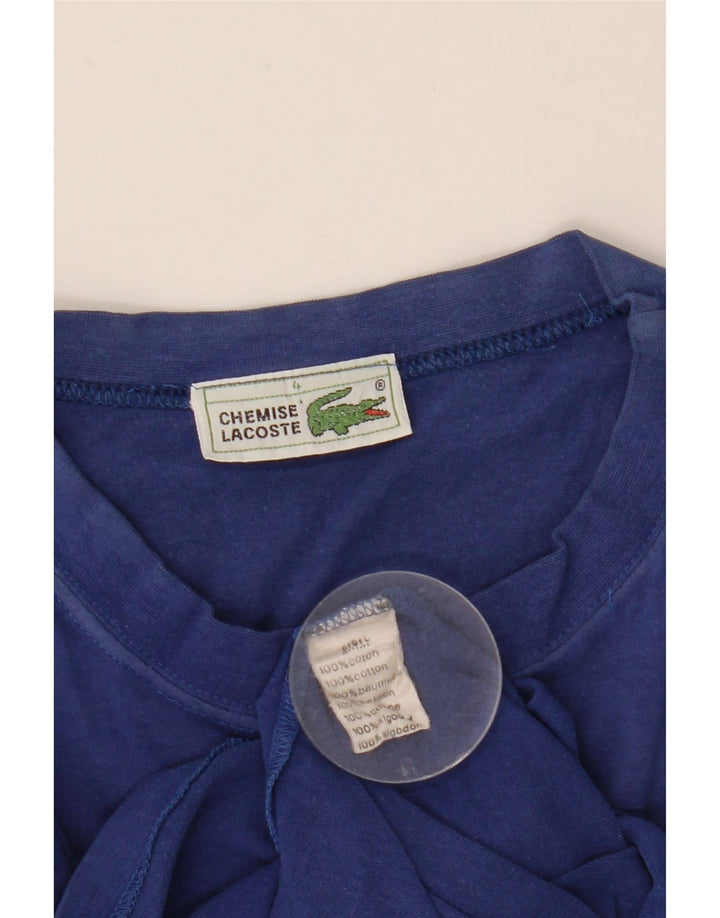 Lacoste Mens T-Shirt Top Size 4 Medium Blue Cotton