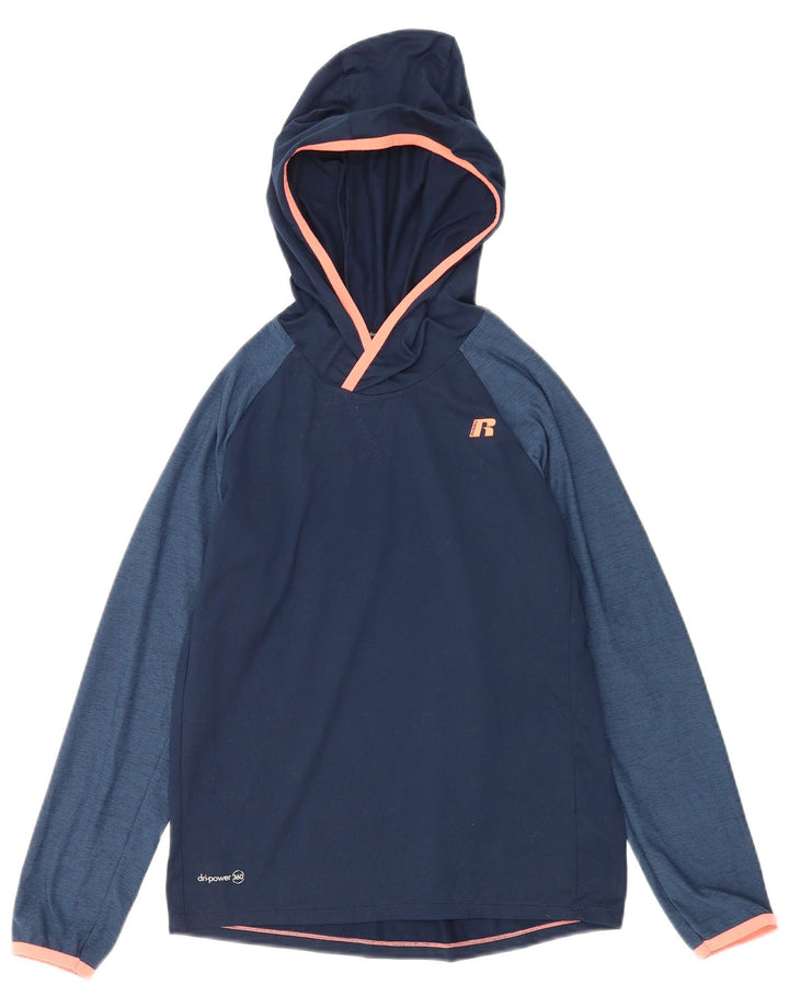Russell Athletic Boys Top Long Sleeve 10-11 Years Large Navy Blue