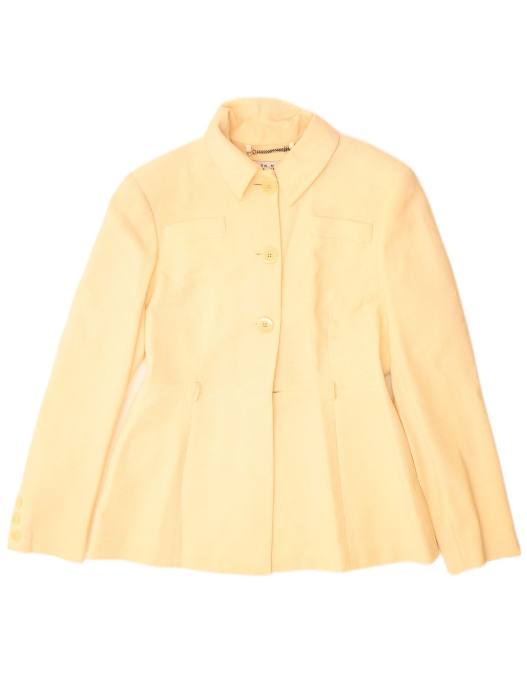 Karen Millen Chaqueta Blazer de 3 Botones para Mujer UK 44 Lana Nueva Beige Mediana