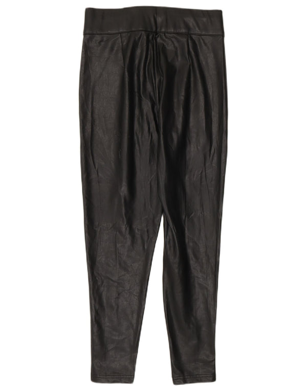 Marks & Spencer Damskie spodnie ze sztucznej skóry UK 8 Small W26 L24 Czarne
