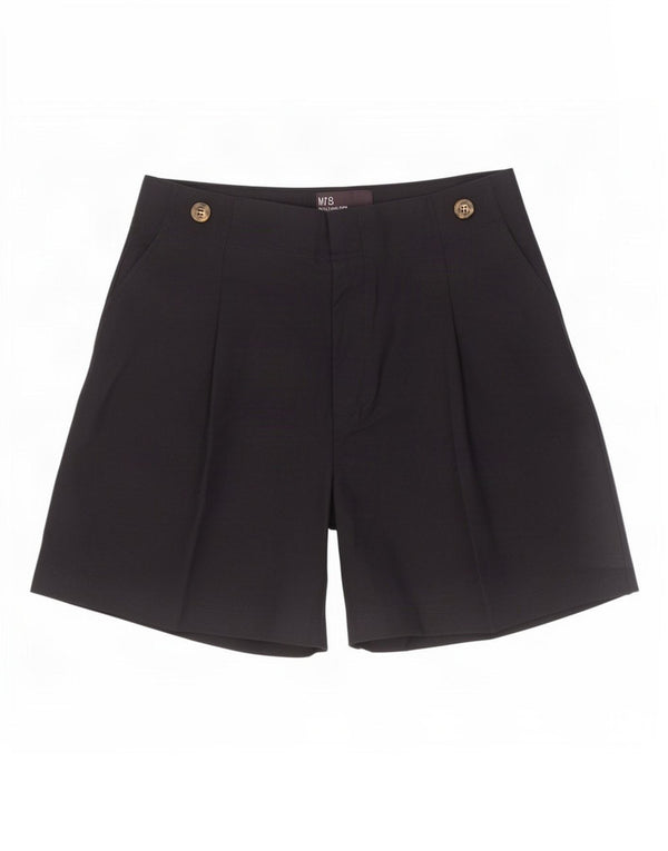 Marks & Spencer Womens Wide Leg Chino Shorts UK 14 Large W32 Navy Blue