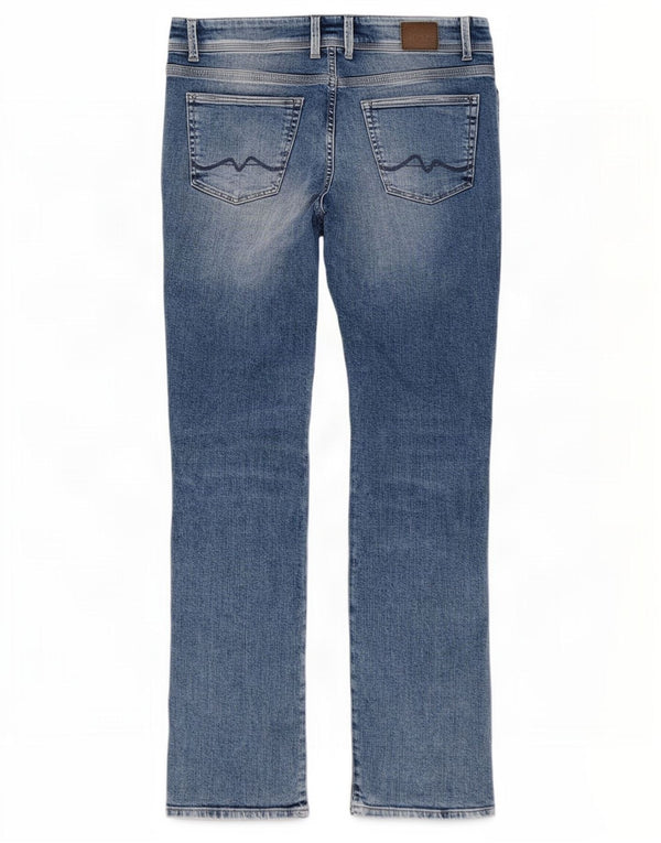PEPE Jeans Womens Saturn Mid Rise Straight Jeans US 10 Large W34 L30 Blue