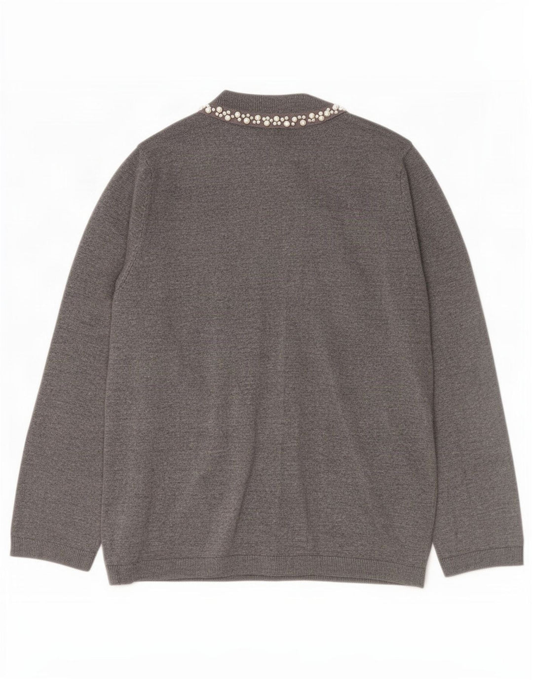 Maglione cardigan da donna Zara UK 14 grande grigio
