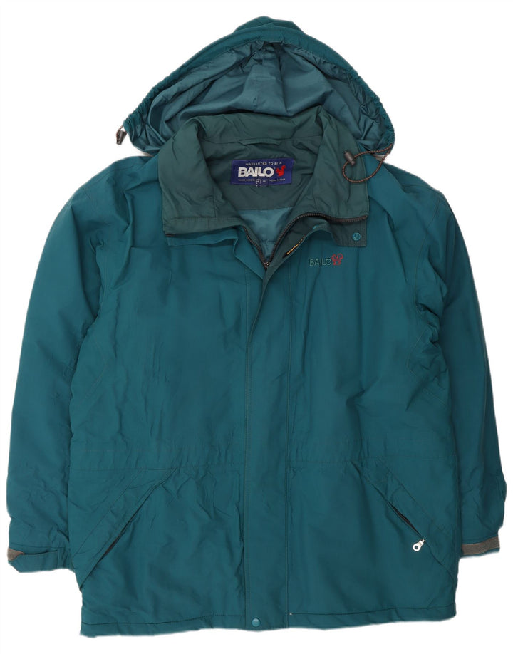 Bailo Mens Hooded Windbreaker Coat UK 44 2XL Blue Polyamide