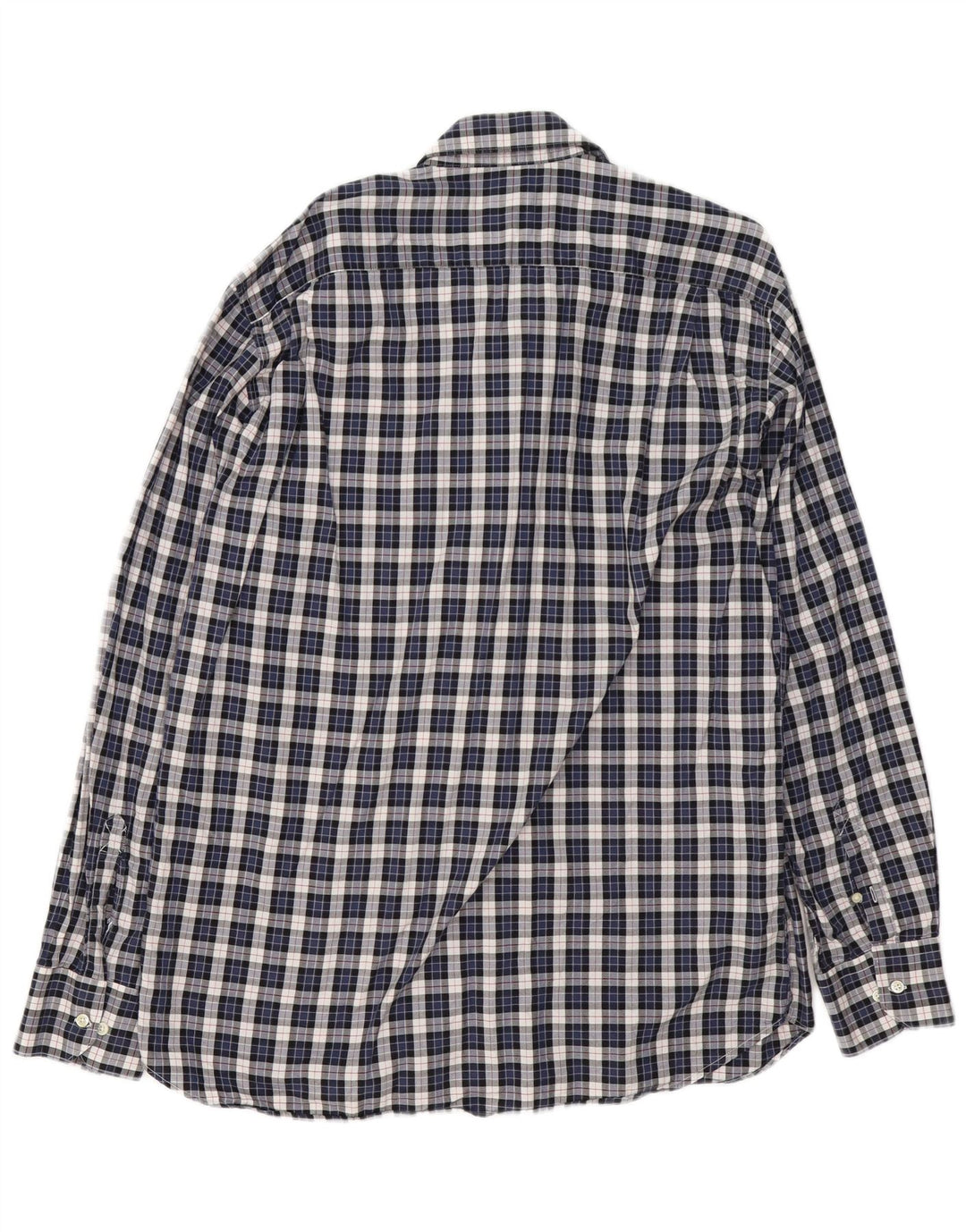 Barbour Mens Flannel Shirt XL Navy Blue Check Cotton
