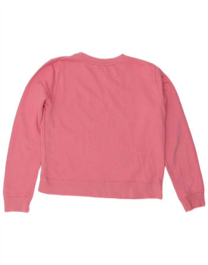 Felpa con grafica ZARA da donna, maglione UK 14, cotone rosa medio