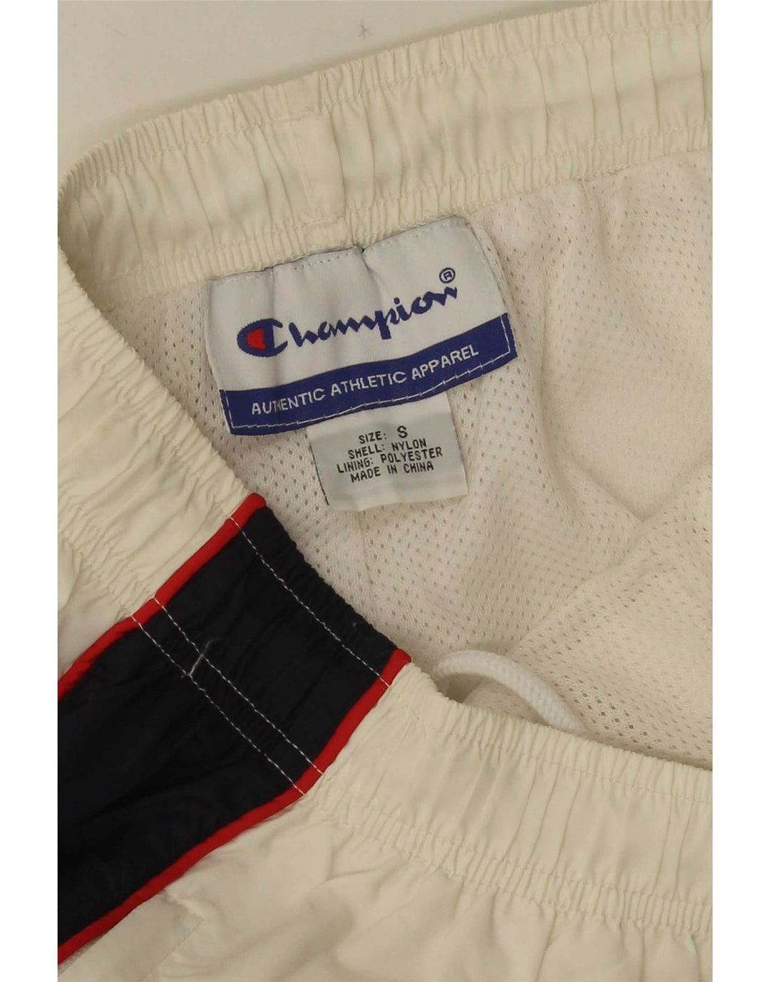 Champion Mens Capri Tracksuit Trousers Small White Colourblock Nylon