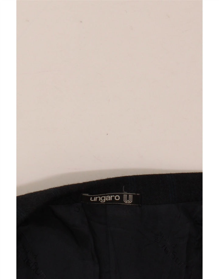 Ungaro Mens Double Breasted Blazer Jacket UK 38 Medium Navy Blue Pinstripe