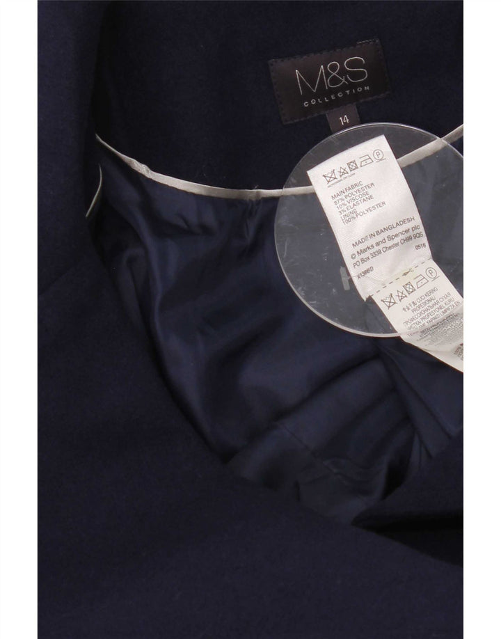 Marks & Spencer Chaquetón para mujer UK 44 Medio Azul marino Poliéster