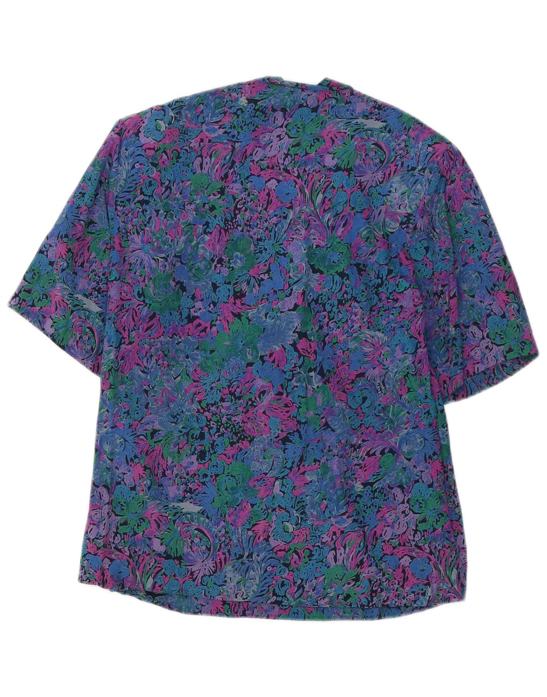 Bluzka damska VINTAGE Top UK 12 Średnio wielobarwny kwiatowy