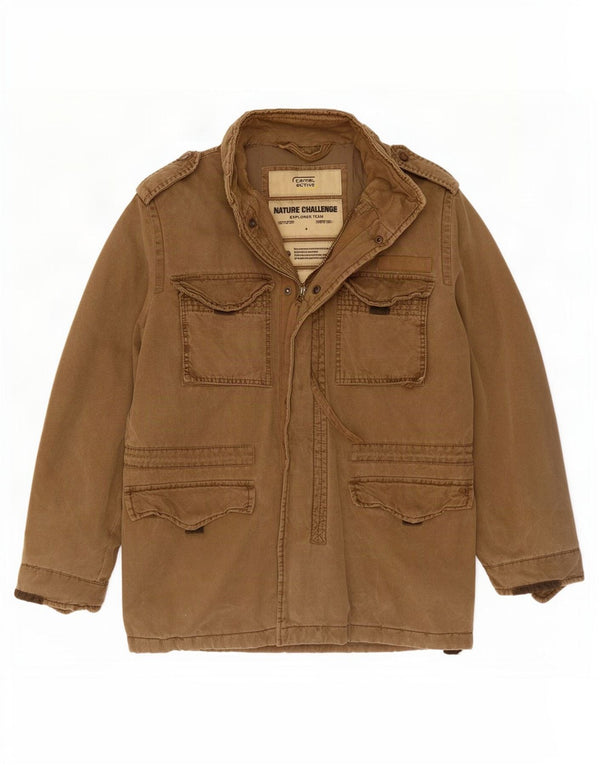 Camel Active Veste matelassée militaire pour homme EU 50 Large Kaki Coton