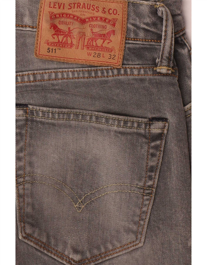 Jeans Levi's Uomo 511 Slim W28 L32 Cotone Grigio