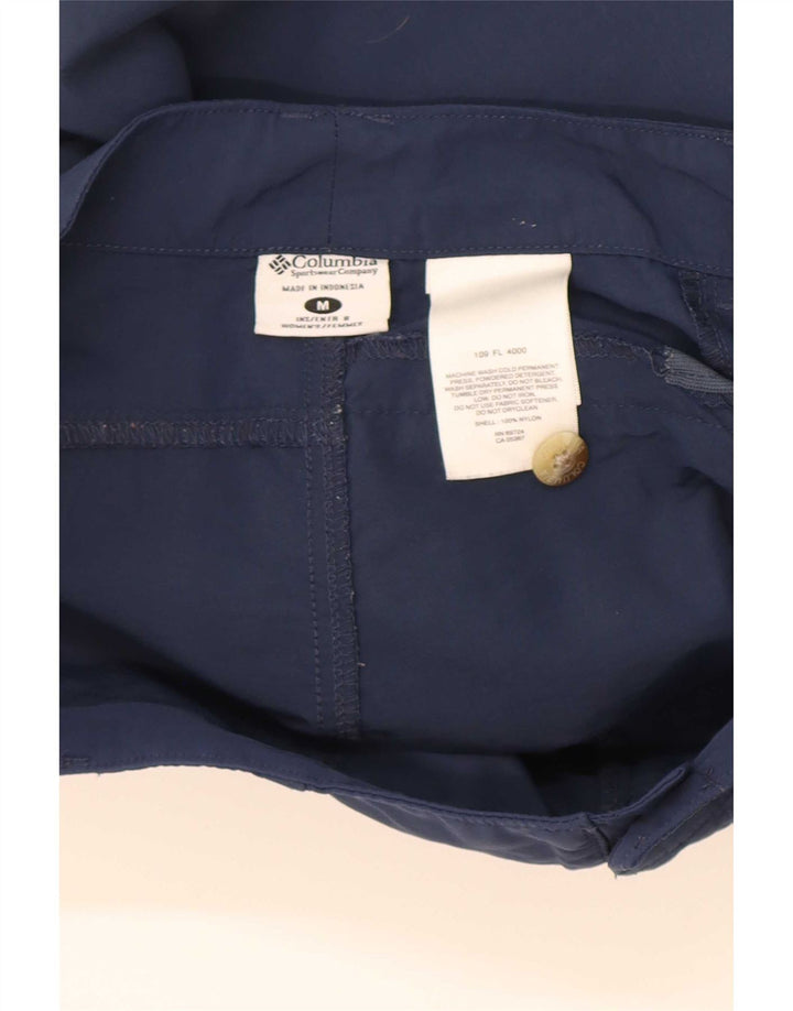Columbia Womens Cargo Shorts Medium W32 Navy Blue Nylon