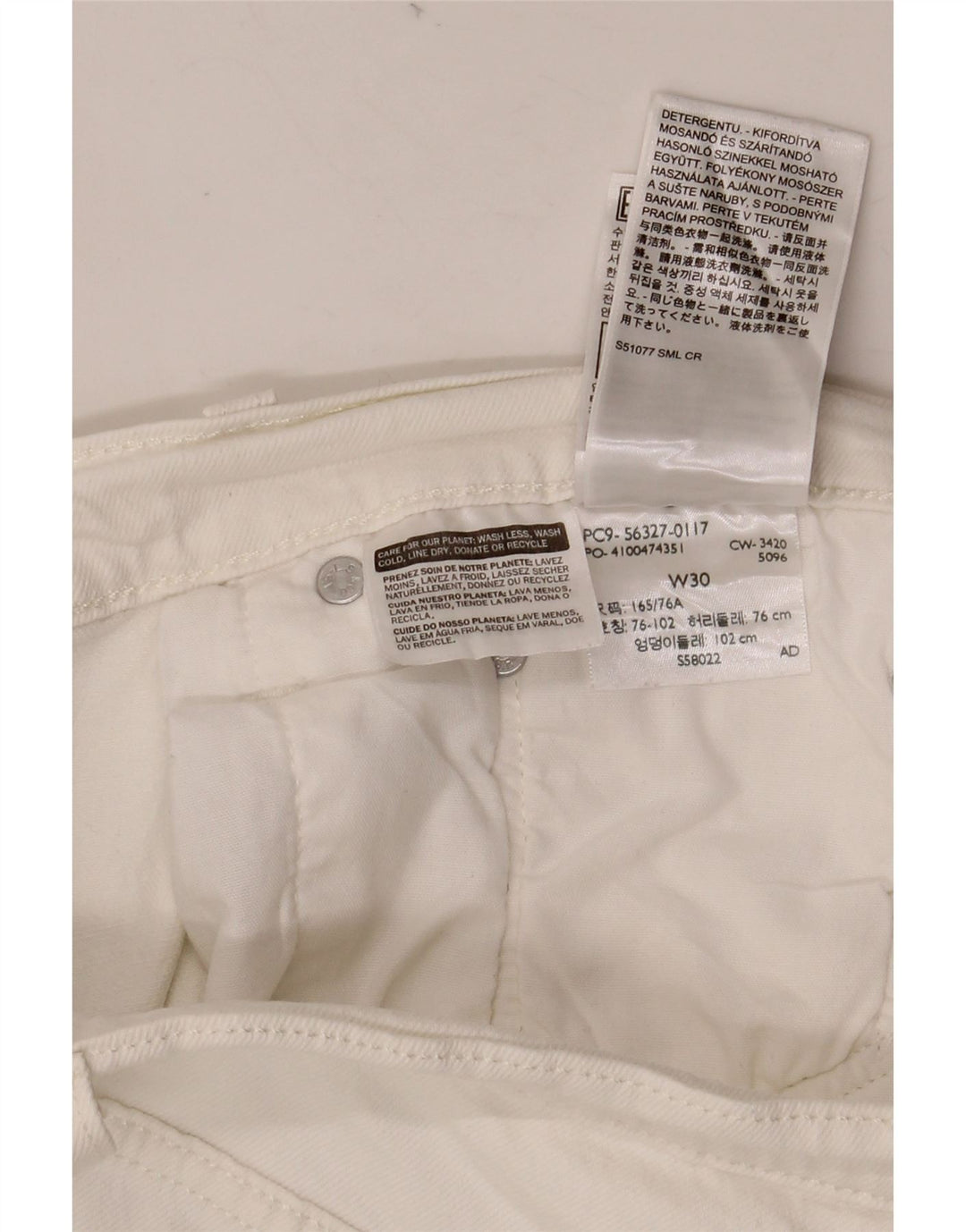 LEVI'S Womens 501 Denim Shorts W30 Medium White Cotton