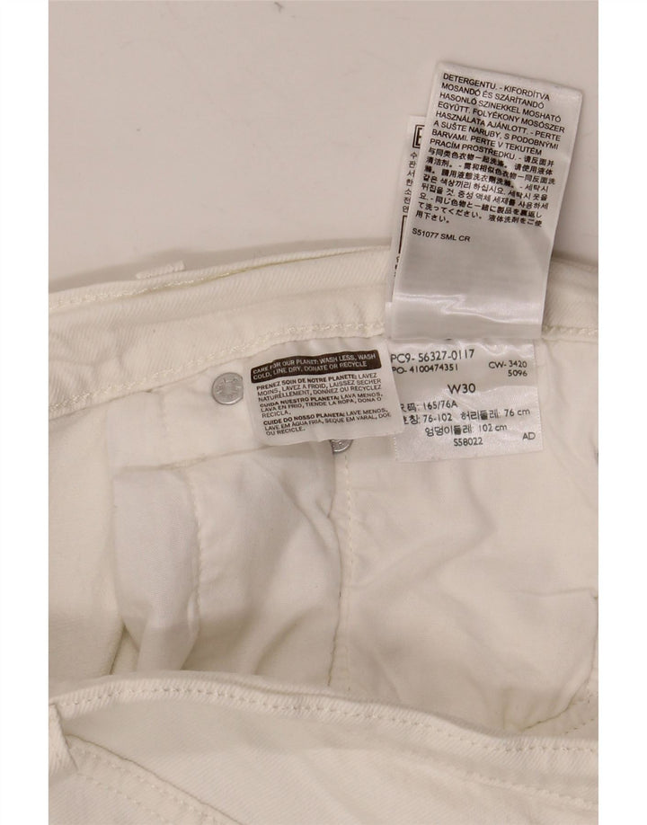 LEVI'S Womens 501 Denim Shorts W30 Medium White Cotton