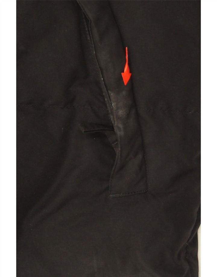 KAPPA Mens Hooded Padded Jacket UK 38 Medium Black Polyester Vintage Kappa and Second-Hand Kappa from Messina Hembry 