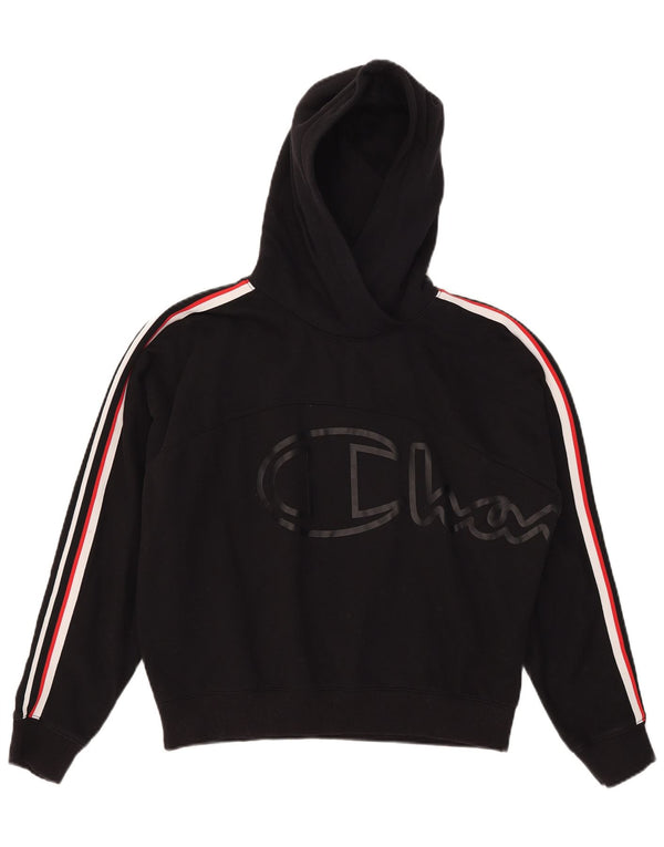 Maglione con cappuccio oversize grafico da donna Champion UK 14 cotone nero medio