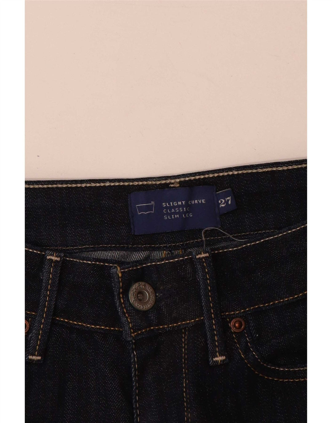 Levi's Womens Slight Curve Slim Jeans W27 L31 Navy Blue Cotton