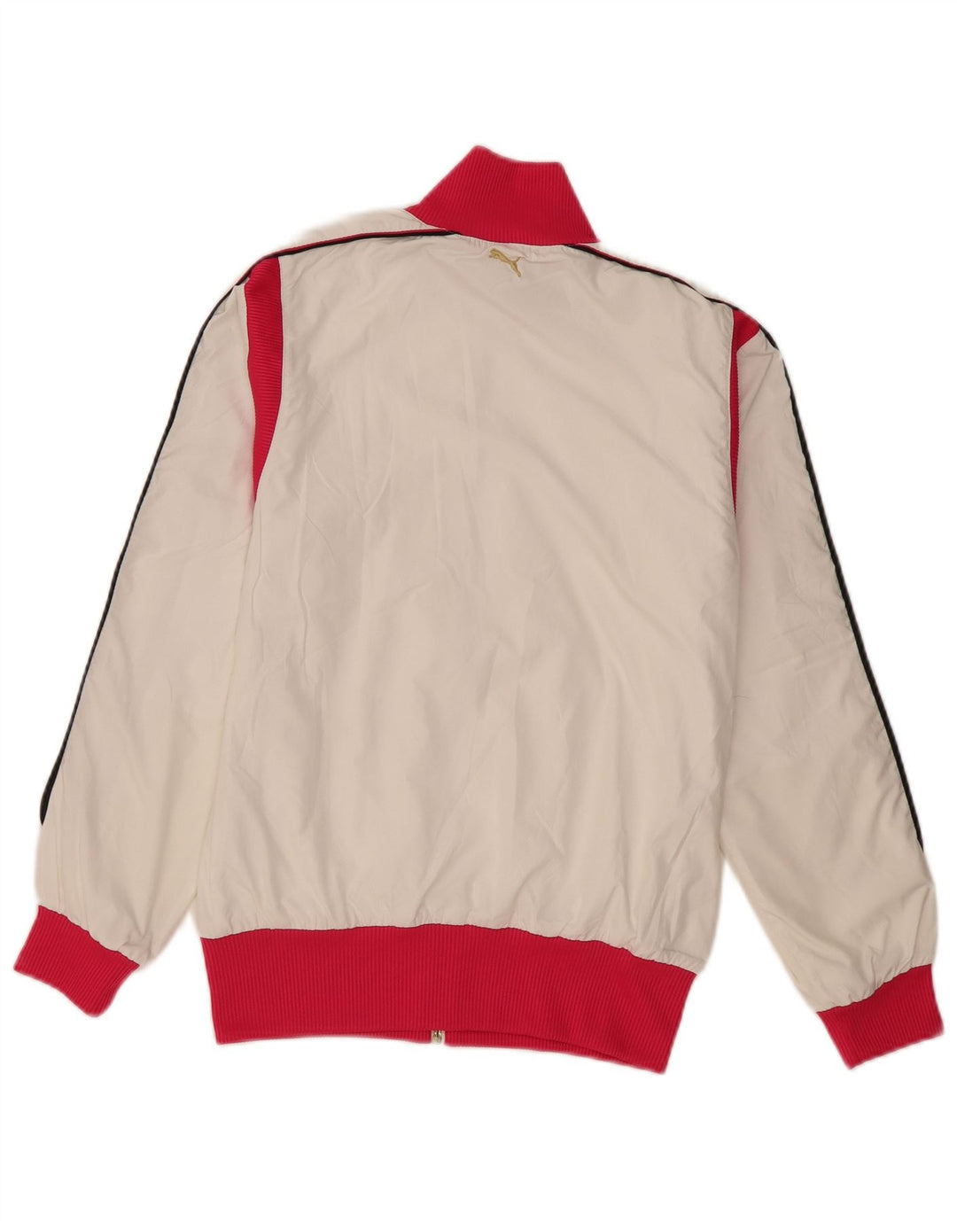 Puma Womens Tracksuit Top Jacket UK 10 Small White Colourblock Polyester