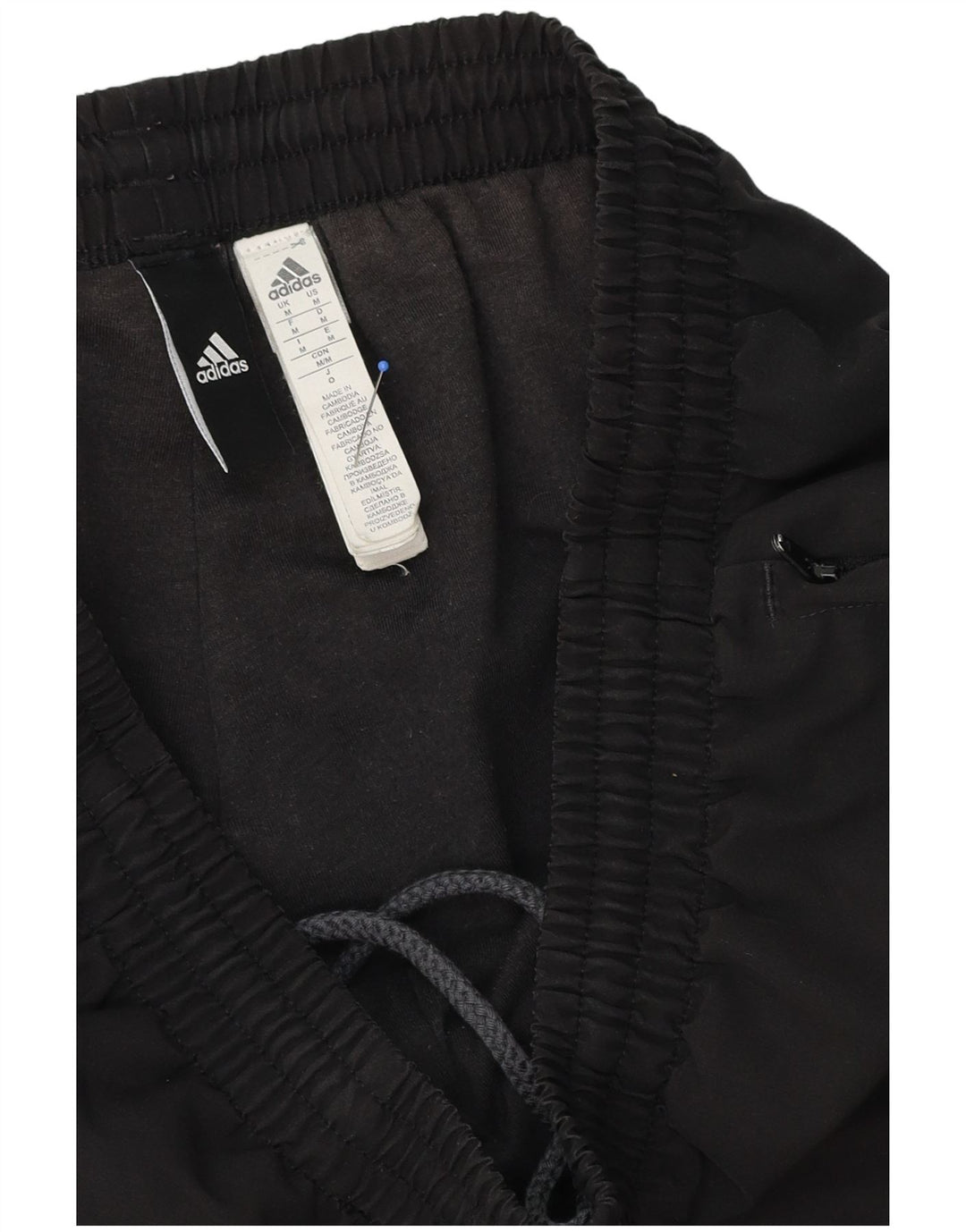 ADIDAS Mens Tracksuit Trousers Joggers Medium  Black Polyester