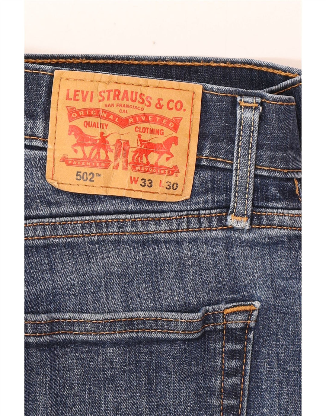 LEVI'S Herre 502 denimshorts W33 Medium Blue Bomuld