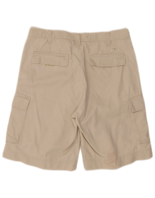 Timberland Mens Cargo Shorts W34 Large Beige Cotton