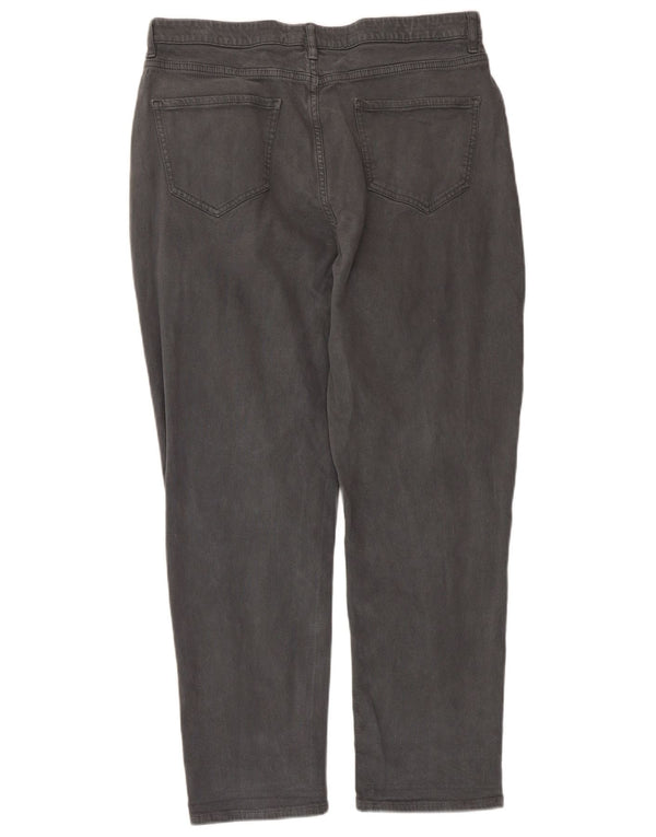 Zara Mujer Pantalón Cropped De Talle Alto XS W24 L21 Azul