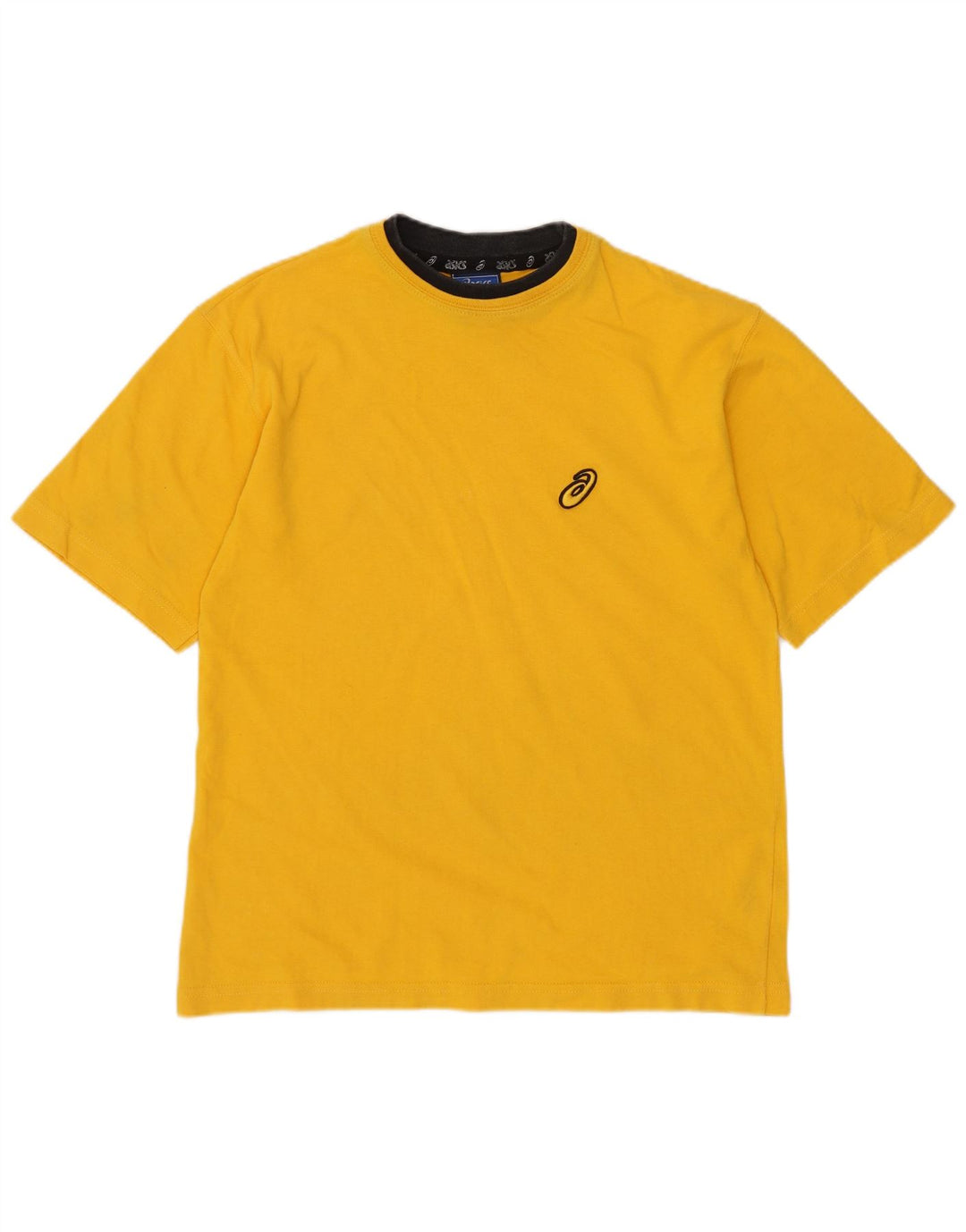Asics Boys T-Shirt Top 11-12 Years Yellow Cotton