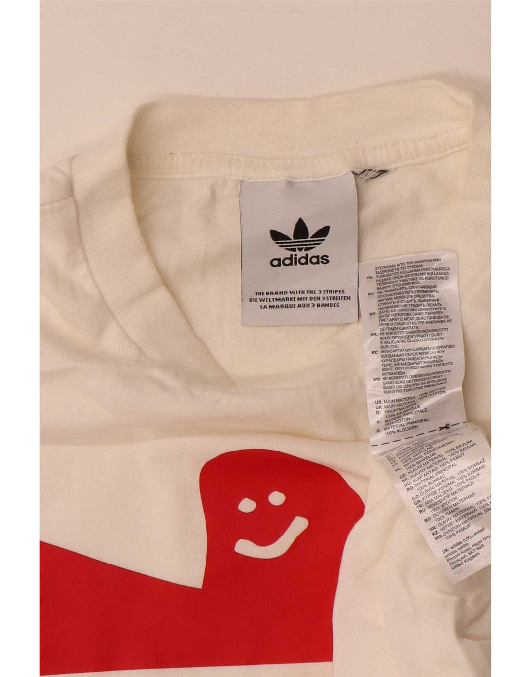 Adidas Mens Graphic T-Shirt Top Small White