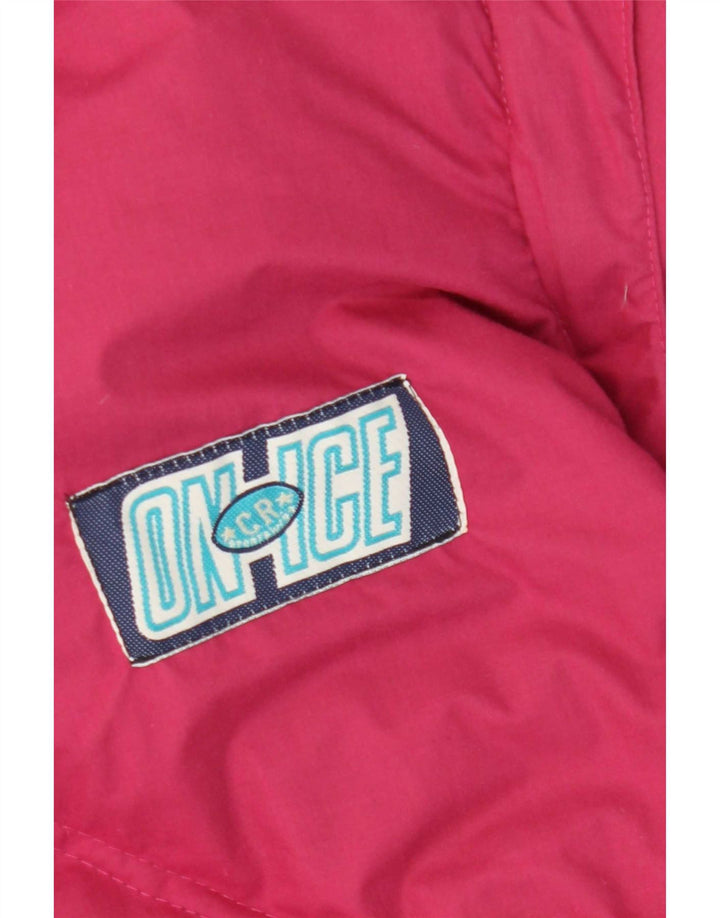 Vintage Mens Padded Reversible Ski Jacket UK 40 Large Pink Polyester