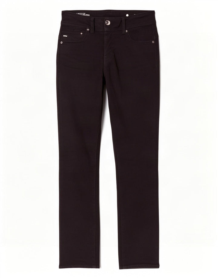 G-Star Womens Midge Saddle Straight Jeans W28 L30 Black Cotton