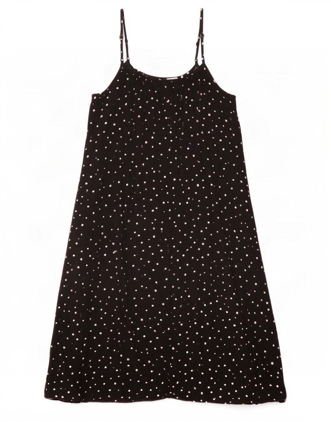 Marks & Spencer Damska sukienka Sundress UK 14, duża, czarna wiskoza w cętki