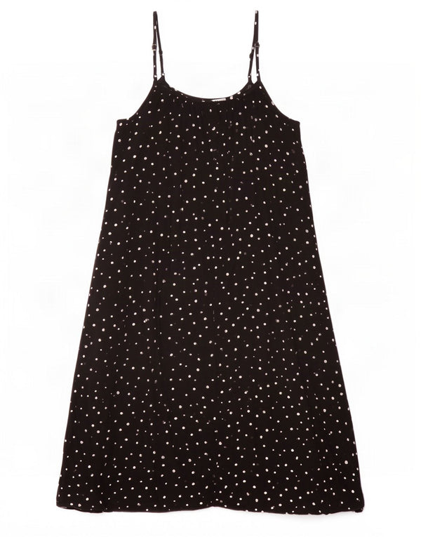 Marks & Spencer Damen-Sommerkleid, Gr. 44, groß, schwarz gefleckte Viskose