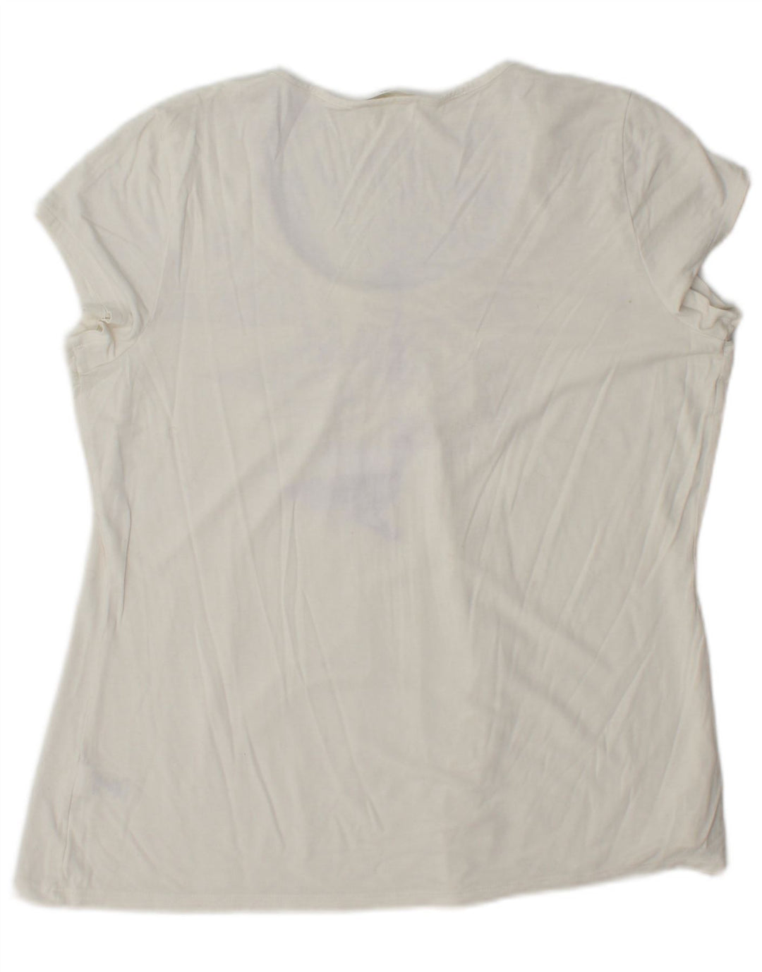 Marks & Spencer Womens T-Shirt Top UK 16 Large White Viscose