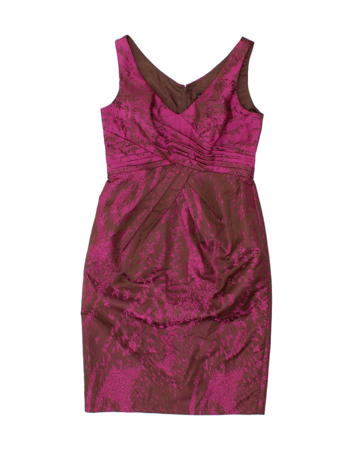 JOHN CHARLES Womens Abstract Pattern Bodycon Dress UK 14 Medium Pink Vintage John Charles and Second-Hand John Charles from Messina Hembry 