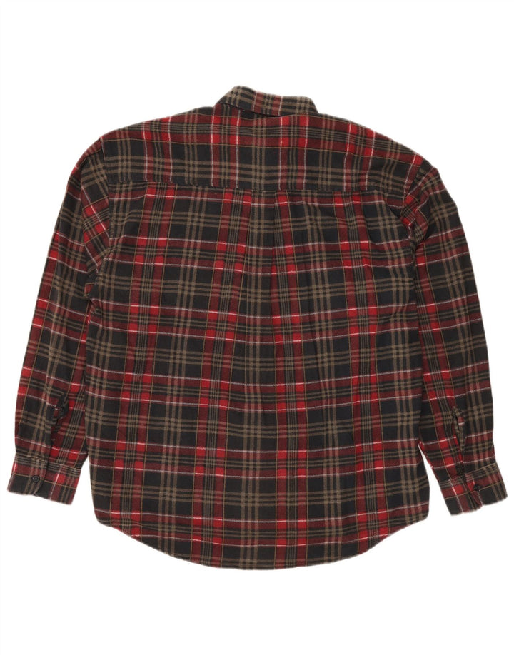 VINTAGE Mens Flannel Shirt XL Multicoloured Check Cotton