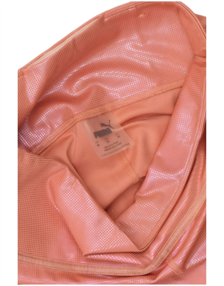 Puma Womens Crop Leggings UK 12 Medium Pink