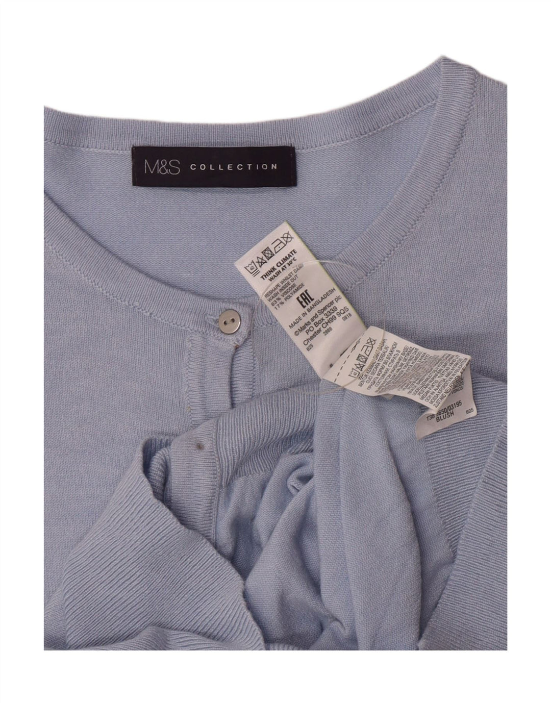 Pulover cardigan pentru femei Marks & Spencer UK 14 Medium Blue Viscose
