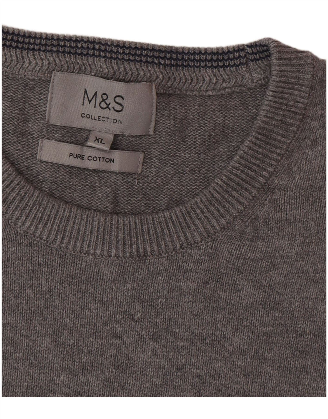 Marks & Spencer Mens Crew Neck Jumper Sweater XL Grey
