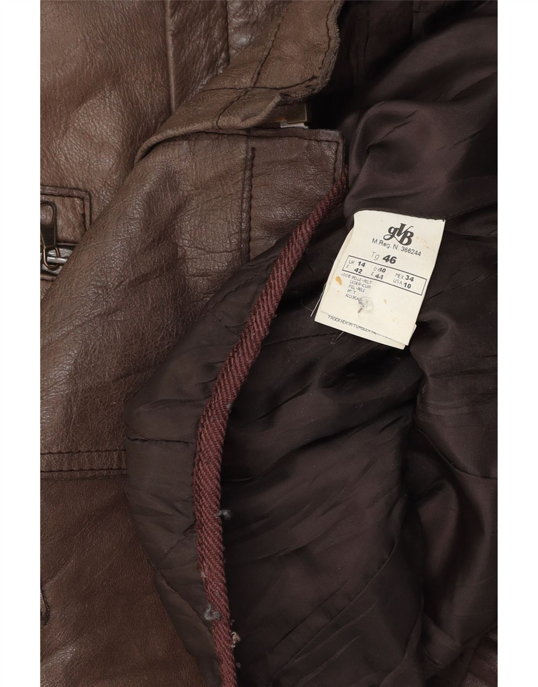 Giacca in pelle da donna GVB UK 14 Pelle marrone medio