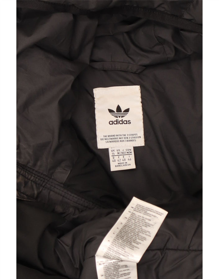 Giacca imbottita con cappuccio da donna ADIDAS UK 14 poliestere nero medio