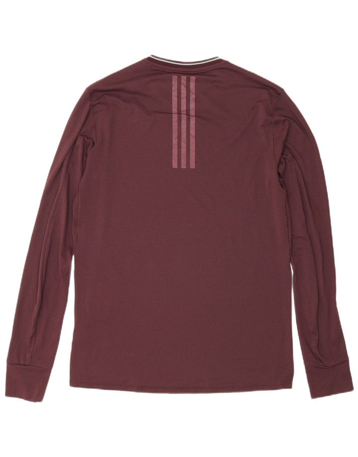 Adidas Mens Climacool Top Long Sleeve Small Burgundy Polyester